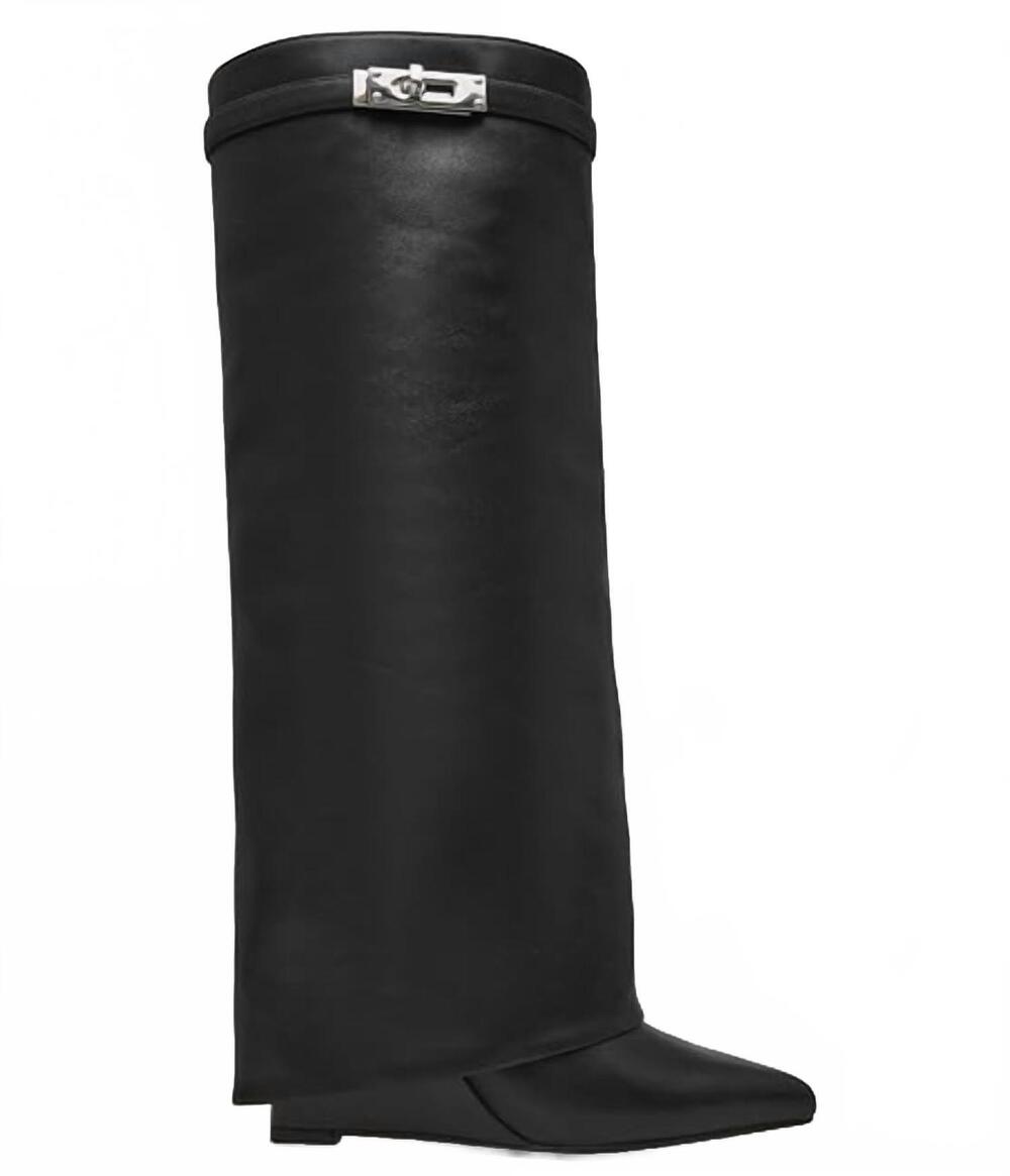 NEW STEVE MADDEN women's impala high wedge boots in black